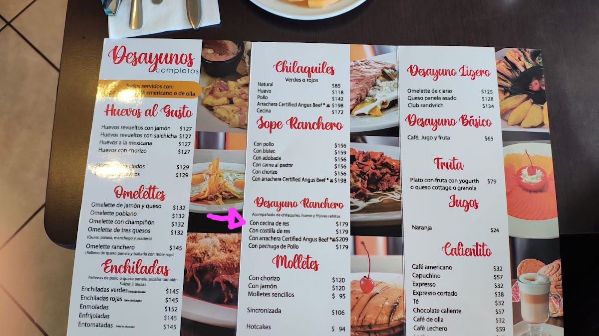 Los Rancheros Del Sur Menu - Image 1