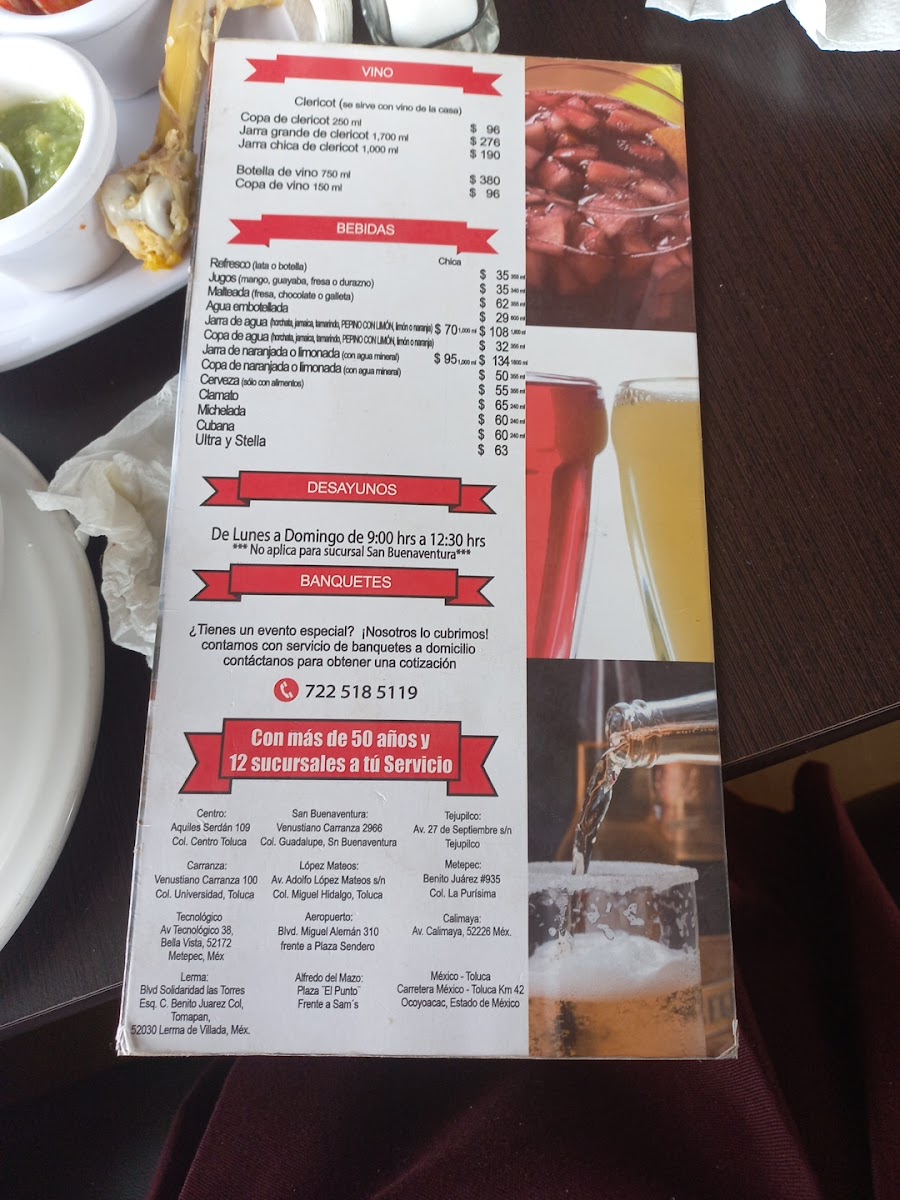Los Rancheros Del Sur Menu - Image 4